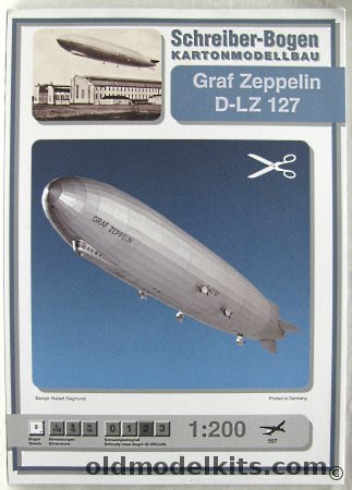 Schreiber-Bogen 1/200 Graf Zeppelin in 1/200 Scale - 46 Inches Long, 557 plastic model kit